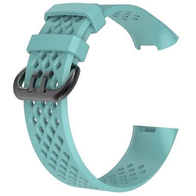 AIR Udskiftning Blød silikonerem til Fitbit Charge 3 (6,5-9inch) - Blå