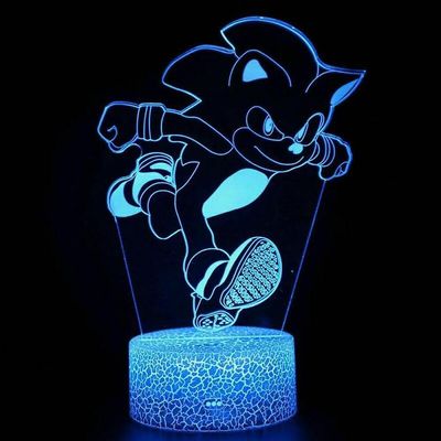 Wonderful 3d Sonic Night Light 1 Malli ja värin vaihto