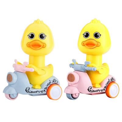 Uiamuion Moottoripyöräpuristin Ankanpoikanen Pushback Auto Lasten Lelu Auto Vauvan Inertia Auto 2Kpl-Sininen+Vaaleanpunainen