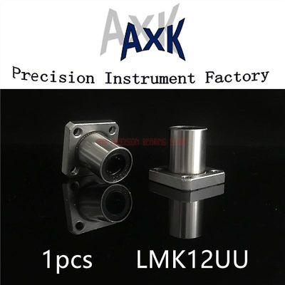 Cnc router dele lineær skinne Lmk12uu Lmk12 12mm rund flange lineær kuglelejebøsning til akselstyreskinnestang Cnc dele