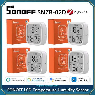 Sonoff Snzb-02d Zigbee 3.0 smart temperatur fuktighetssensor 2,5 "LCD-skjerm 2 STK