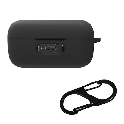 För Sennheiser Momentum True Wireless 3 Case Bluetooth Earphone Cover med Anti-lost Buckle Svart/svart Style A