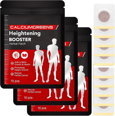 Förhöjande Booster Herbal Patch, Kalcium Greens Förhöjning Booster Herbal Patch, Plantar Akupunkturpunkt Höjning 30pcs