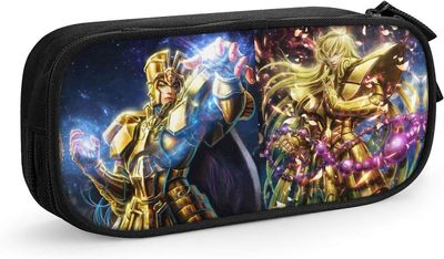 Kerota Anime Saint Seiya Penaali Pussilaatikko Meikkipussi Säilytys Paperitavarat Järjestäjä vetoketjulla selkämustalle SAOE008083 VÄRI One Size