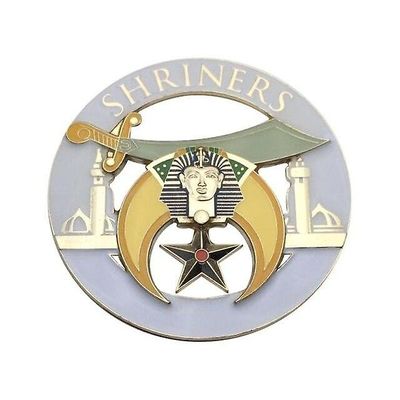 Bricks Masons Frimurerisk shriner revers pin-forskellige farver Hvid
