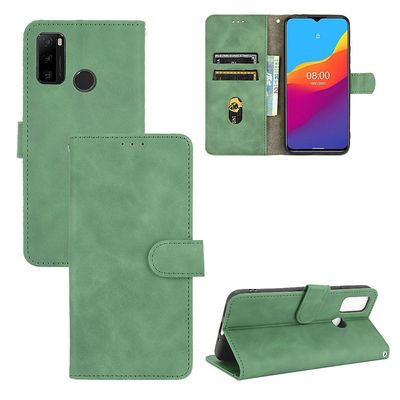 Etui til Ulefone Note 10 Cover Premium Læder Med Kortholder Flip Folio Magnetisk Etui Coque - Sort Grøn