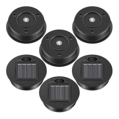 6 stk Solar Lights Udskiftning Top 7 Solar Lantern Dele Led Solar Panel Lantern Låg Lights Kompatibel Out-A som vist