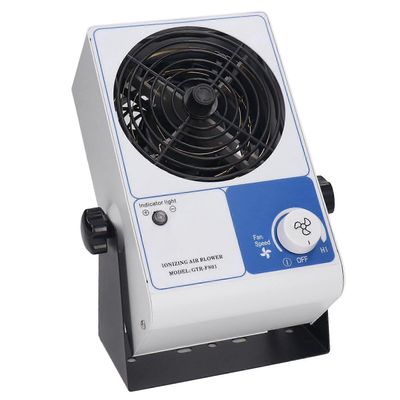 Teollinen ESD-ionisaattoripuhallin - säädettävä työpöydän ionisoiva ilmapuhallin antistaattisen pölyn poistoon tuotantolinjoilla - US-pistoke 100-110V