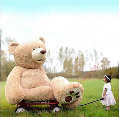 100cm-340cm Great Gift Giant Big Teddy Bear Plush Soft Toys Doll (vain kansi)