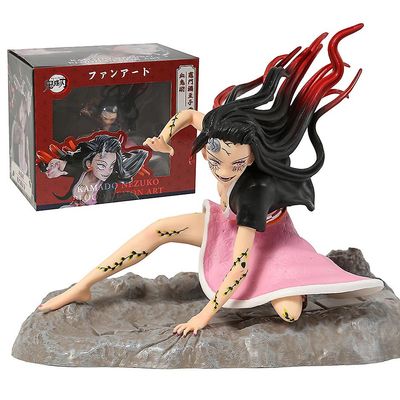 Visgaler Demon Slayer Battle Nezuko Kamado Blood Demon Art Collection Figur Figur Legetøjsdukke 17 cm boks