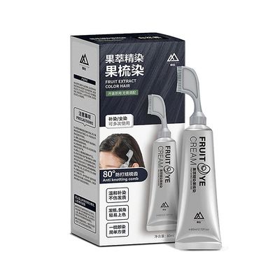 Xusheng Black Fruit Dyeing Cream Natural Black Hair Dye Cream Mangel Hair Dye Only one combNo hair dye