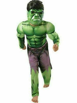 Deluxe Incredible Hulk 3-8 Pojkar Fancy Dress Barn Marvel Avengers Kostym Z Medium (Age 5-6 Years)