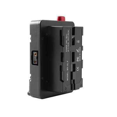 Virtasovittimen kiinnityslevy Mini Nano V/V -akkuun NP-F NP-F960 NP-F970 -laitteeseen, D-tap-kiinnitys kameraan/ Musta
