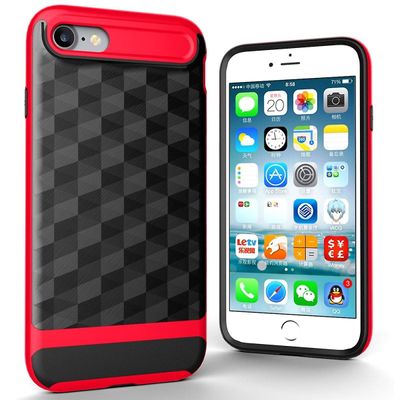 König Telefonetui Apple iPhone SE 2020 Cover Bagcover Taske 3D Prisme Design Rød Ny