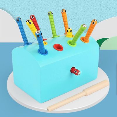 Mikasa Fange Insekter Spil Magnetisk Childrens Tidlig Uddannelse Intellektuel udvikling Træ Interactive Legetøj blå