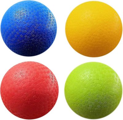 8,5 tuuman Dodgeball-leikkikenttäpallot, 4 pallon pakkaus 1 pumpulla, virallinen koko polttopallolle, käsipallolle, leireille ja kouluille (4 pallo...