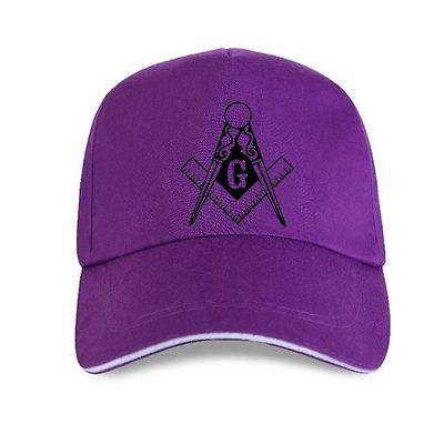 Bricks Masons Kompas &kvadrat g frimurerisk baseball cap - (8 farver) P-lilla