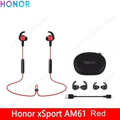 Headphones Ny Honor Xsport Am61 øretelefon Bluetooth trådløs tilkobling med mikrofon In-ear Style Charge Easy Headset For Honor Ios Android Rød