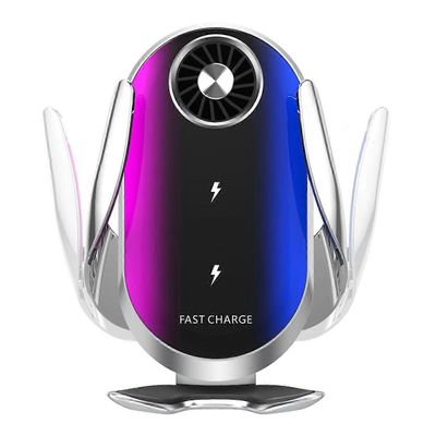 Langaton autolaturin puhelinpidike, 15 W: n nopeasti latautuva autolaturi, automaattisesti kiinnittävä auton tuuletusaukko autopuhelimen pidike äly...