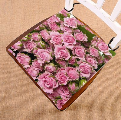 Abphqto Big Roses Twxture Stol Pad Sete Pute Stol Pute Gulvpute 50x50 Cm