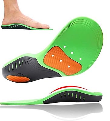 Handuo Høj arch Støtte indlægssåler for mænd og kvinder, orthotic sko skær orange S
