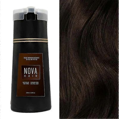 Nova Hair Dye Shampoo, Nova Hair Instant Dye Shampoo, Nova Hair Dye Shampoo, Nova Hair Instant Dye Shampoo miehille ja naisille-KAKA Tummanruskea