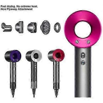 5-in-1 hiustenkuivaaja ammattimainen salonki lehdetön hiustenkuivaaja-ruusu punainen