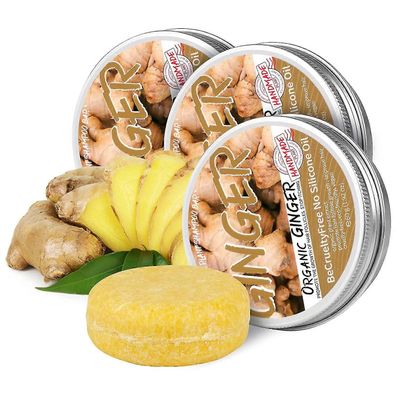 Denuotop Ginger Hair Regrowth Shampoo Bar, Anti-hair Loss Ginger Shampoo Soap, Natural Organic Ginger Shampoo Bar, edistää
