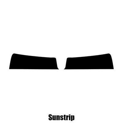 Window-Tint Sun Strip til Nissan Tiida 5-dørs Hatchback - 2004 til 2012 pre-cut sunstrip 5% limo sort