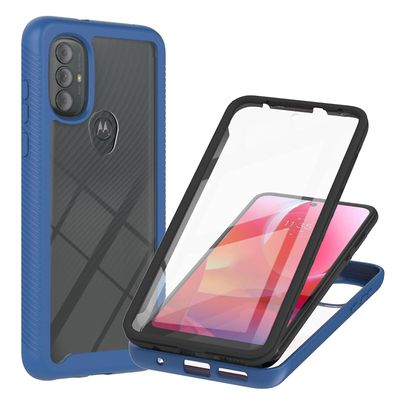 Gangxun Etui til Motorola Moto G Power 2022 / Moto G Pure Screenprotector Bumper Transparent - Rød Blå