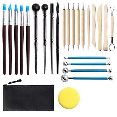 25Pcs ler keramik værktøjer håndlavede diy sculature kunst forsyninger apt118