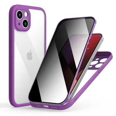 Tietosuojakotelo, joka on yhteensopiva Iphone 13 Minin kanssa, kurkistamista estävä all-inclusive kaksipuolinen karkaistu lasikansi