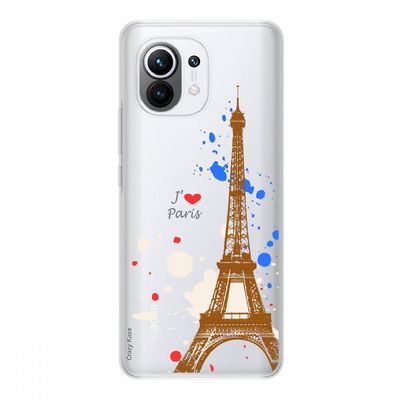 Crazy Kase Cover Til Xiaomi Mi 11 Soft Silicone 1 Mm, Paris Eiffeltårnet