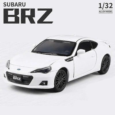 Redkid 1/32 Subaru BRZ Alloy urheiluautomalli Diecast Simulation metalli leluajoneuvot Automalli Sound Light Collection Lasten lelulahja Valkoinen