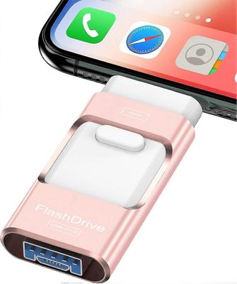 128 Gt: n flash-asema - 4-in-1 USB C -muistitikku Compatibel Met iPhone, iPad, Android, tietokone