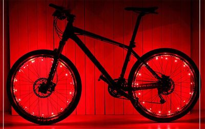LED Cykelhjulslygter - Genopladelige (røde)