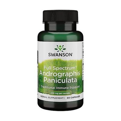 Swanson Premium full spectrum andrographis paniculata 400mg 60 capsules of 400mg