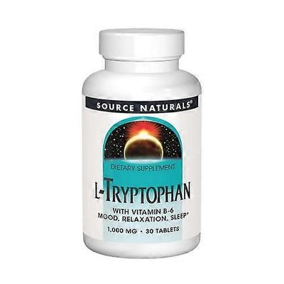 Source Naturals Lähde Naturals L-tryptofaani B-vitamiinilla 6 1000 mg, 30 tablettia (1 kpl pakkaus)