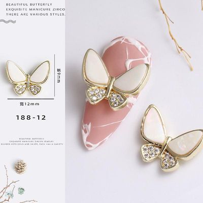 Manicure Zircon Pearl Shell Bow Star-moon Ultra Flash Light Luksus Nail Diamond Patch Guld fra 18812