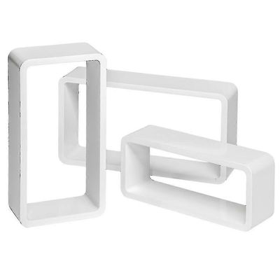 3 kelluvat hyllyt Leonie - valkoinen, Mdf puu