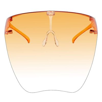 Anti Fog solbriller Fuld ansigtsbeskyttelse Briller Mode Visir Cover Beskyttelsesbriller (Gradient Gul)