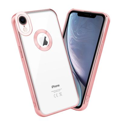 Apple iPhone XR-deksel til telefondeksel TPU-deksel - Chrome-utseende med kamerabeskytter Gjennomsiktig - rosa