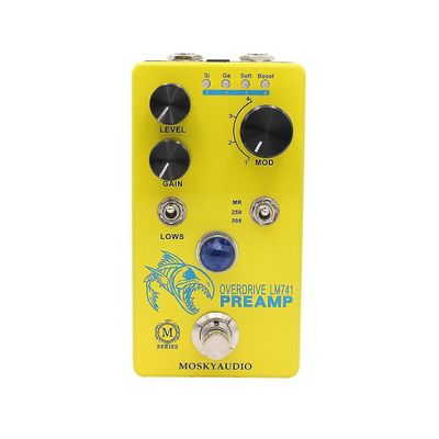 Lm741 Guitar Overdrive Forvrengning Preamp Effects Pedal True Bypass Function Guitar Effects Prosessor Tilbehør