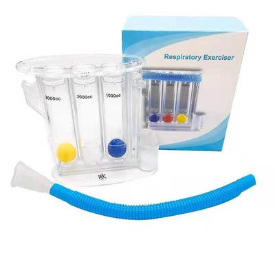 Åndedrætstræner Hjem åndedrætstræningsværktøj, 3 bold dyb vejrtrækning motionist lungetræner incitament Spirometer spirometri målesystem B