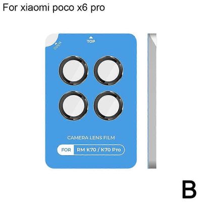 9H takana matkapuhelimen metallilinssi karkaistu kalvo xiaomi poco x6 / x6 prolle Black For xiaomi poco x6 pro