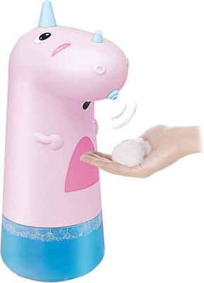 Sarjakuvat Automaattinen käsisaippua-annostelija, 250 ML USB ladattavat lapset Automaattinen käsisaippua-annostelija suihkugeeli shampoopullo (vaal...