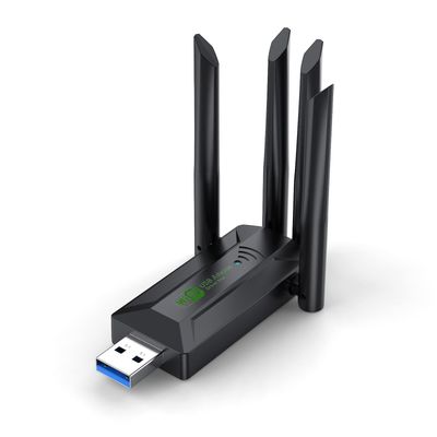 1200 Mbps WiFi USB -sovitin, kaksikaistainen, 2,4 G + 5 GHz:n Wi-Fi-sovitin, 4 antennia, 802.11AC USB3.0, nopea langaton verkkokortti, wifi-vastaan...