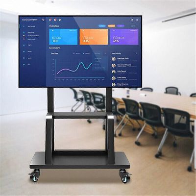 TV mobiilikärry lattia TV-telineen kiinnike rullaava 32" - 80" TV: lle Kotitoimisto Musta