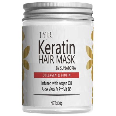 unbrand Keratin Hair Mask vaurioituneille hiuksille - Hiusten hoito hiusten kasvuun ja kosteutukseen - Deep Conditioning Collagen Mask - Split Ends...
