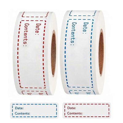 Sztxj Kirjoitettavat pakastimen etiketit rullalla, 2 rullaa, joissa kussakin on 125 kappaletta, pakastimen etiketit, säiliöiden laatikoiden pussit,...